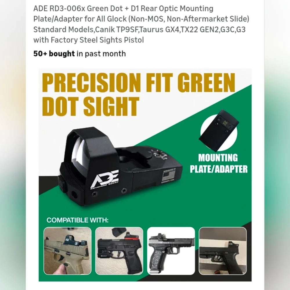 Weavers Grand Slam Steel Rings - Silver Electronic ADE Ultra Compact Optic - Picture 9 of 9